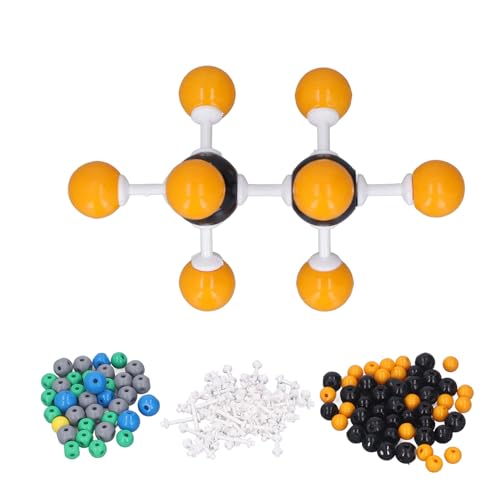Molekularer Modellbausatz für Organische Chemie, Verbessert das Verständnis, Farbige S, Ideal für den Schulunterricht, Umfassendes Set, mit 307 Teilen, für Weiterführende Schulen von Jectse