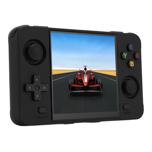 R40S Handheld-Spielekonsole, 4-Zoll-Farbbildschirm, 16 GB + 64 GB, Tragbare Taschenspielkonsole mit über 10.000 Integrierten Spielen, Retro-Spielekonsolen Im Z (Black) von Jectse