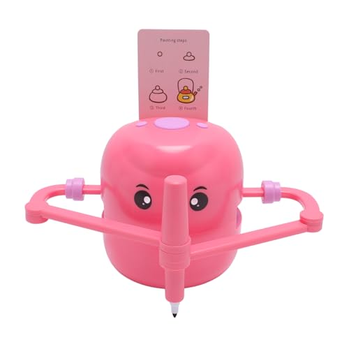 Smart Drawing Roboter, Interactive Educational Drawing Roboter, 2400 -mAh -Roboter -Zeichnungsmaschine mit 100 Stück Bundle -Karten und 2 Stiften, für Kinder ab 5 Jahren (Pink) von Jectse