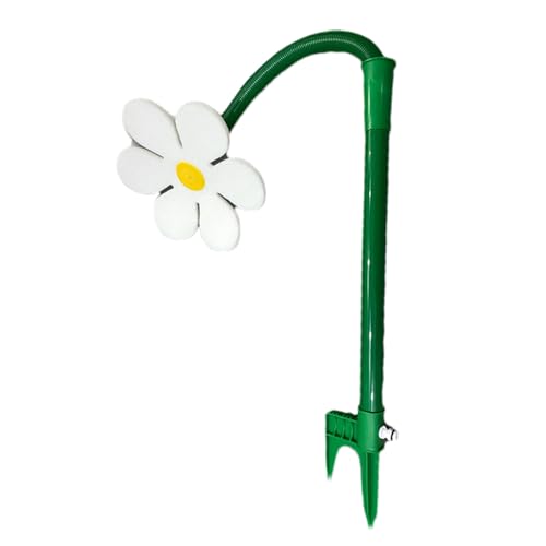 Crazy Daisy Sprinkler for Kids & Dogs, 360° Dancing Daisy Water Sprinkler, Colorful Crazy Flower Sprinkler for Garden Yard Outdoor Lawn Fun (White) von Jeeeun