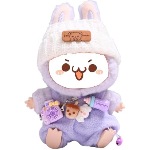 Cute Clothes for Labubu 17cm Doll Clothing Accessories Sets for Labubu Outfit Unique and Diverse No Doll Included (17cm Doll,Style_F) von Jeeeun