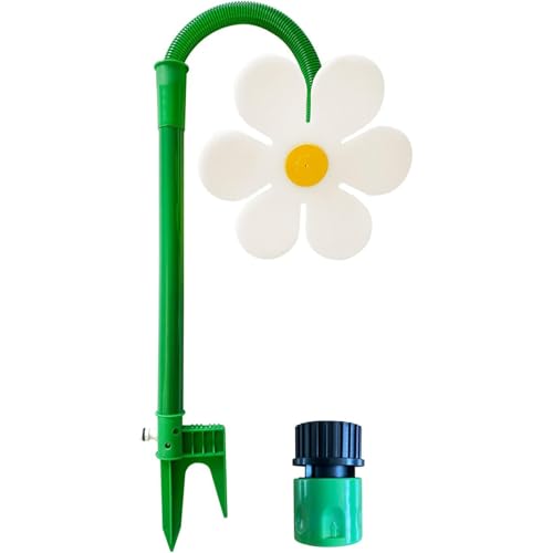 Daisy Sprinkler, 360°Rotating Dancing Flower Water Sprinkler, Perfect for Kids & Outdoor Play, Ideal for Summer Parties & Playdates (White*1 pcs) von Jeeeun
