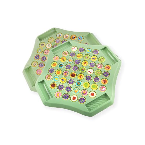 Flip Chess Memory Game, Flipfun Flip-Match Board Game for Kids, 52 Pcs Fruit & Animal Flip Chess (Animal+Fruit) von Jeeeun