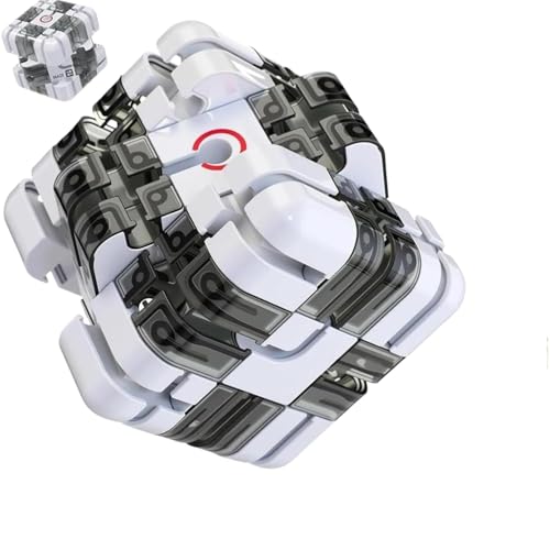 Großes Labyrinth 3D Puzzle Labyrinth-Würfel – Spannendes Denkspiel, 3D-Labyrinths-Kugelwürfel, Magisches 3x3-Labyrinths für Kinder und Erwachsene – Fördert räumliches Vorstellungsvermögen (Gray) von Jeeeun