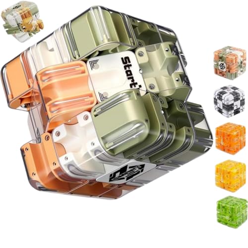 Großes Labyrinth 3D Puzzle Labyrinth-Würfel – Spannendes Denkspiel, 3D-Labyrinths-Kugelwürfel, Magisches 3x3-Labyrinths für Kinder und Erwachsene – Fördert räumliches Vorstellungsvermögen (Normal) von Jeeeun