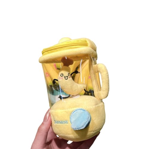 Jeeeun 2025 New Carrot Blender Plush Toy with Keychain Clip, Funny Vegetable Blender Toy with Sound (Banana) von Jeeeun
