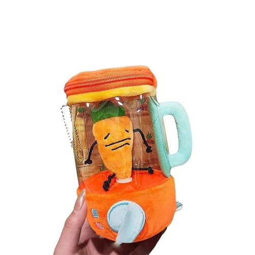 Jeeeun 2025 New Carrot Blender Plush Toy with Keychain Clip, Funny Vegetable Blender Toy with Sound (Carrot) von Jeeeun