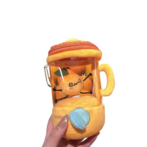 Jeeeun 2025 New Carrot Blender Plush Toy with Keychain Clip, Funny Vegetable Blender Toy with Sound (Orange) von Jeeeun