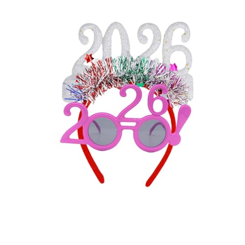 Jeeeun 2026 Happy New Years Eve Party Headband and Fancy New Year Glasses for NYE, Christmas & Celebrations Costume Parties & Festive Events (M) von Jeeeun