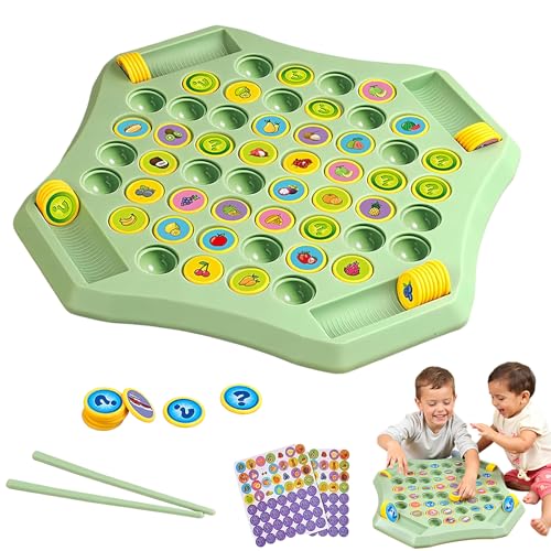 Jeeeun Flipfun Flip-Match Board Game for Kids, Flip Chess Memory Game, Interactive Funny Educational Toys (C) von Jeeeun