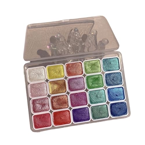 Jeeeun Kolorful - Powder Mineral Pearl Pigment Art Watercolor, Shifting Watercolor Painting Set, Shifting Watercolor Paint, Metallic Watercolor Paints (A) von Jeeeun
