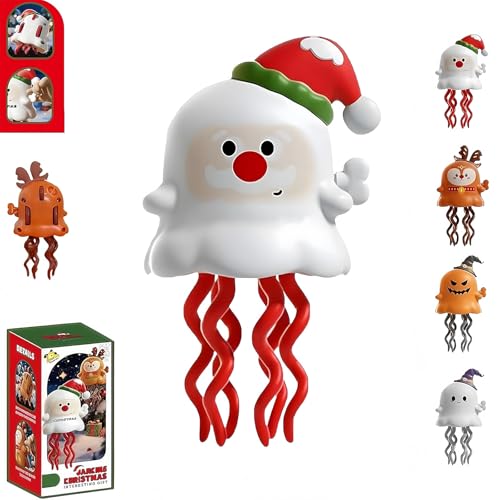 Jeeeun Magical Mini Dancing Ghost for Christmas - Creative Twisting Clockwork Slide, Halloween Wind up Toys, Dance and Swinging 3D Clockwork Toy, Ideal for Birthday Gifts (Christmas) von Jeeeun