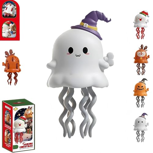Jeeeun Magical Mini Dancing Ghost for Christmas - Creative Twisting Clockwork Slide, Halloween Wind up Toys, Dance and Swinging 3D Clockwork Toy, Ideal for Birthday Gifts (Cloud) von Jeeeun