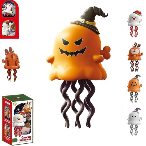 Jeeeun Magical Mini Dancing Ghost for Christmas - Creative Twisting Clockwork Slide, Halloween Wind up Toys, Dance and Swinging 3D Clockwork Toy, Ideal for Birthday Gifts (Ghost) von Jeeeun