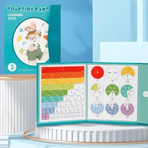 Jeeeun Magnetic Fraction Tiles, Magnetic Fraction Demonstration Book for Kids Learning Fractions von Jeeeun