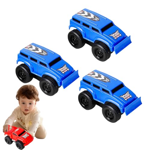 Jeeeun Magnetic Wall Climbing Toy Car, Drive on Walls & Ceiling, Anti-Gravity Inertia Toy, Decompression Gift for Boys and Girls (3pcs Blue) von Jeeeun