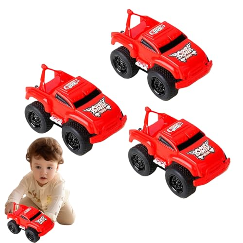 Jeeeun Magnetic Wall Climbing Toy Car, Drive on Walls & Ceiling, Anti-Gravity Inertia Toy, Decompression Gift for Boys and Girls (3pcs Red) von Jeeeun