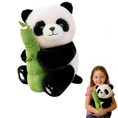 Jeeeun Panda Stuffed Animal, Stuffed Panda Holding Bamboo, Pandas Plush Gifts with Kawaii Design for Kids Girls Boys Birthday Valentine (Bamboo Style) von Jeeeun