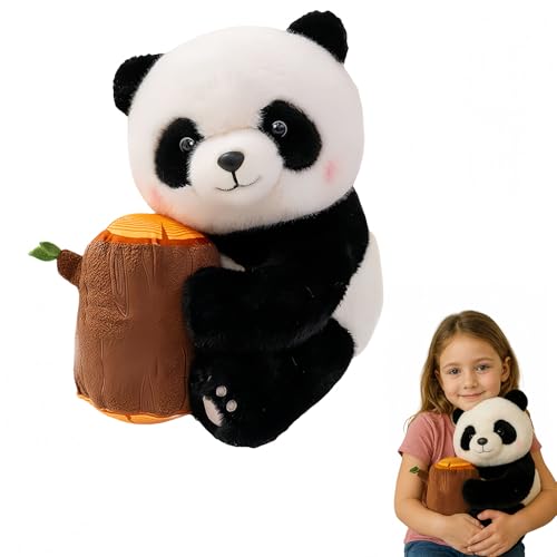 Jeeeun Panda Stuffed Animal, Stuffed Panda Holding Bamboo, Pandas Plush Gifts with Kawaii Design for Kids Girls Boys Birthday Valentine (Wooden Stake Style) von Jeeeun