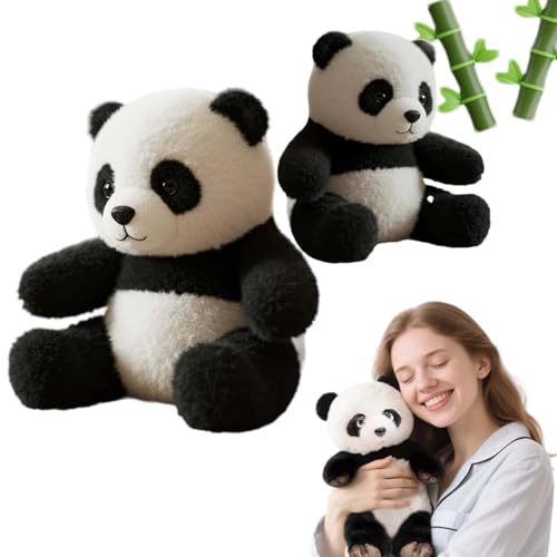 Jeeeun The Pandy–Emotional Healing on Demand, Ultra-Soft Emotional Support Stuffed Animal - The Pandy Hug Motion for Stress Relief & Comfort, Realistic Panda Plush with Hug-Like Design (2pcs) von Jeeeun