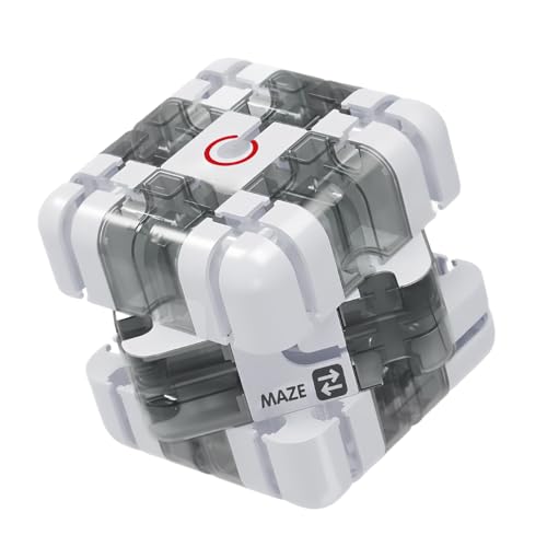 Large Labyrinth 3D Puzzle Maze Cube, Engaging Brain Teaser Toy, 3D Maze Cube, Improve Spatial Recognition and Cultivate Logical Thinking (White) von Jeeeun