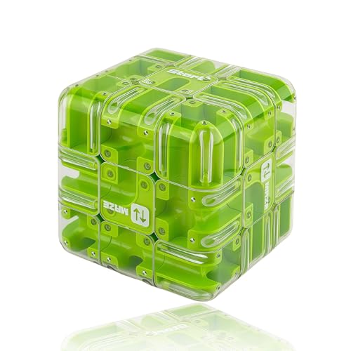 Large Labyrinth 3D Puzzle Maze Cube - Engaging Brain Teaser Toy (Green) von Jeeeun