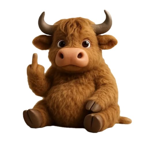 Meet The Attitude Squad, Tiny Plush Rebels with Sass & Snuggles Perfect Pocket-Sized Toys for Stress Relief & Humorous Gifts for Sassy Friends (Rebel Highland Cow) von Jeeeun