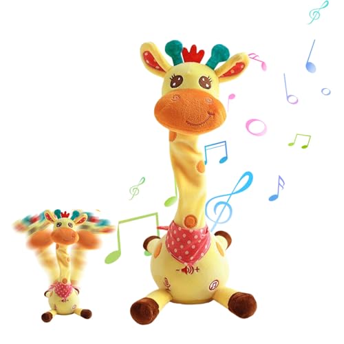 Musical Giraffe Toy, Dancing Giraffe Toy - Light Up Musical Plush Repeats What You Say, Plays 10 Songs & Fun Twirling Moves - Adorable Gift (1pcs) von Jeeeun