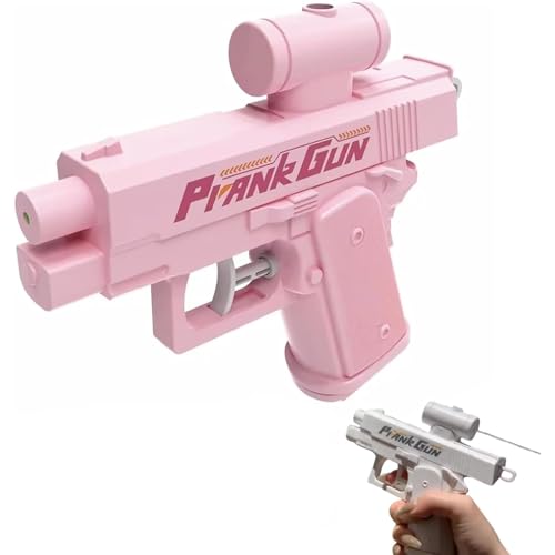 Prank Water Gun, 2025 New Two-Way Water Gun, Spray Fun Trick! Shoots Front & Back, Novelty Gifts for Friends, Family, School (Pink) von Jeeeun