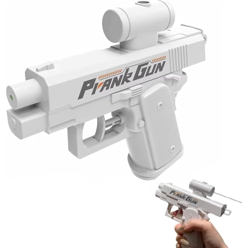 Prank Water Gun, 2025 New Two-Way Water Gun, Spray Fun Trick! Shoots Front & Back, Novelty Gifts for Friends, Family, School (White) von Jeeeun
