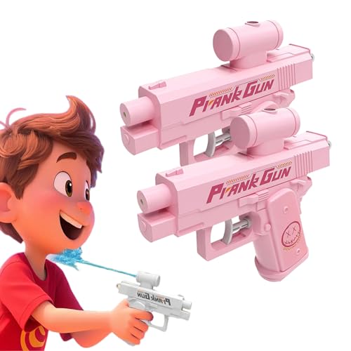 Prank Water Gun, Trap Attack! Double-Sided Surprise Splash Gun, Party Game Must-Have, Family Fun, Outdoor Chase Toy (2pcs Pink) von Jeeeun