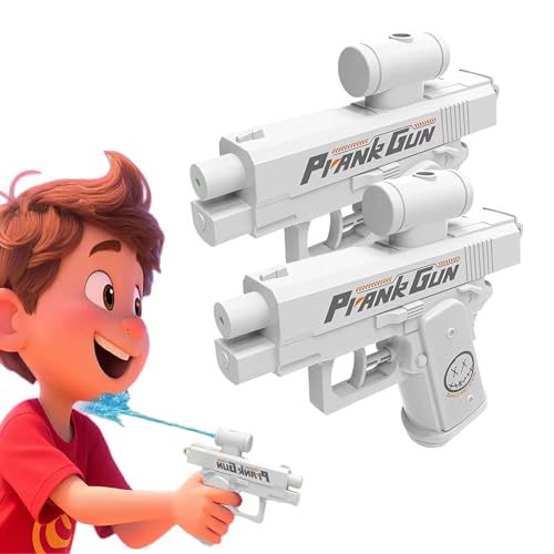 Prank Water Gun, Trap Attack! Double-Sided Surprise Splash Gun, Party Game Must-Have, Family Fun, Outdoor Chase Toy (2pcs White) von Jeeeun