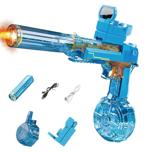 Splasher X Water Gun, Electric Water Guns with Flash for Summer Outdoor Toy (Blue) von Jeeeun
