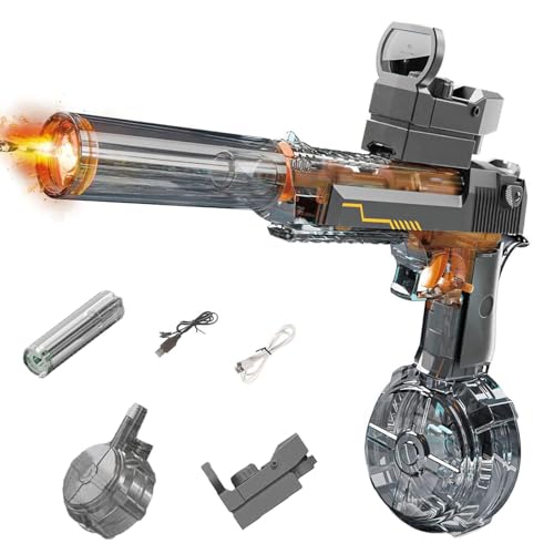 Splasher X Water Gun, Electric Water Guns with Flash for Summer Outdoor Toy (Gray) von Jeeeun
