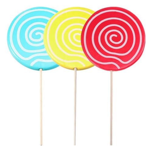 Jeenuuder 3-teiliges Schnullerzubehör, simuliert, Modell Lutscher, Ornament, Bonbons, Dekoration für , Festival, Hochzeit, Rot + Blau + Gelb Jeenuuder 3-teiliges Schnullerzubehör, simuliert, Modell Lutscher, Ornament, Bonbons, Dekoration für , Festival, Hochzeit, Rot + Blau + Gelb von Jeenuuder