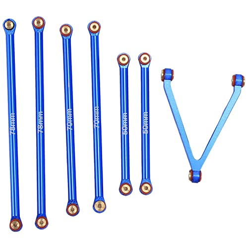 Jeenuuder CNC Fahrgestell-Gestänge für Auto-Upgrade-Teile auf Axial SCX24 AXI00005 1/24 RC, Blau Jeenuuder CNC Fahrgestell-Gestänge für Auto-Upgrade-Teile auf Axial SCX24 AXI00005 1/24 RC, Blau von Jeenuuder