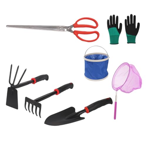 Jeenuuder Strand-Sandsieb, Muschelschaufel, Schaufel mit Muschelsammeltasche – Strandschaufel und Siebeinsatz, Meeresjagdwerkzeuge von Jeenuuder
