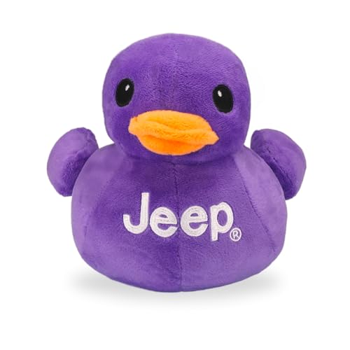Jeep Text-Logo, Plüsch-Ente, lila – perfekte Enthusiasten, die Sie geduckt haben (lila) von Jeep