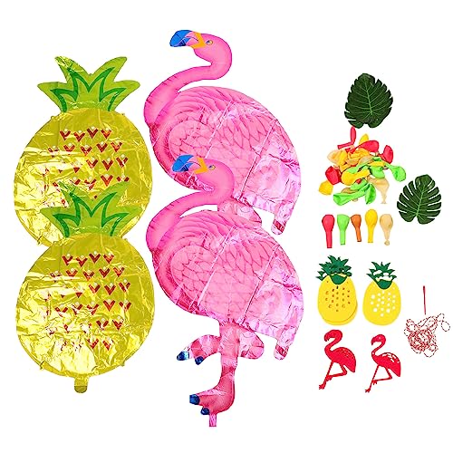Ananas-Flamingo-Ballon-Set, Attraktive Hochzeits-Party-Dekoration, Hochwertiges Aluminiumfolienmaterial von Jeffergarden