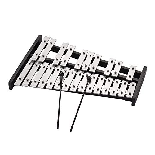 Jeffergarden 25-Note Glockenspiel Xylophon Bell Kit Aluminiumplatten Holzbasis für Kinder Erwachsene Anfänger Musikliebhaber mit Reißverschlussbeutel für die Lagerung Jeffergarden 25-Note Glockenspiel Xylophon Bell Kit Aluminiumplatten Holzbasis für Kinder Erwachsene Anfänger Musikliebhaber mit Reißverschlussbeutel für die Lagerung von Jeffergarden
