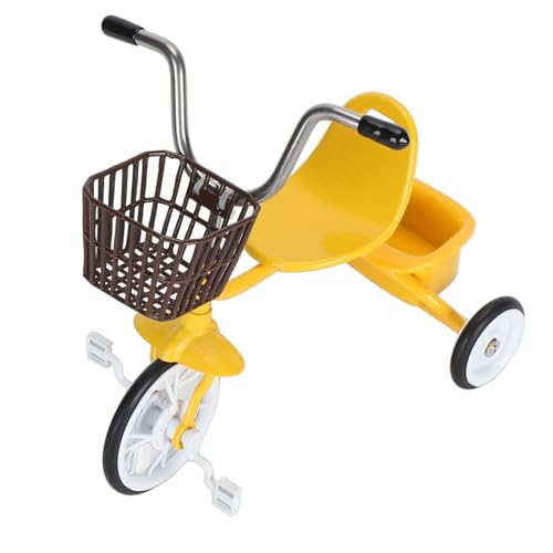 Jeffergarden Dreiradmodell Ornament Miniatur Tricycle Statue DREI -Rad -Fahrradmodell Dekorativ für Schreibtischregal (Yellow) von Jeffergarden