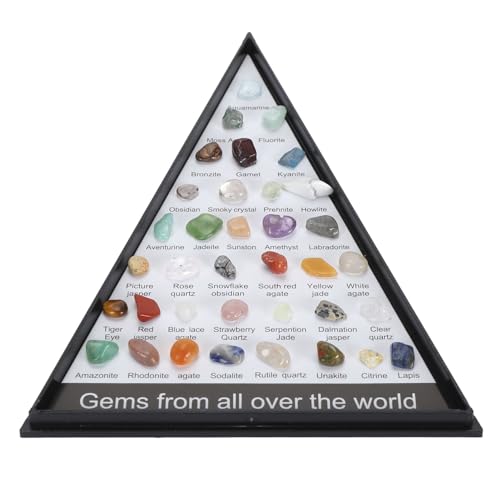 Jeffergarden Rocks and Minerals Collection Kit Schöne Edelstein Stones Science Educational Kit mit Klarem Display -Gehäuse für (A) von Jeffergarden