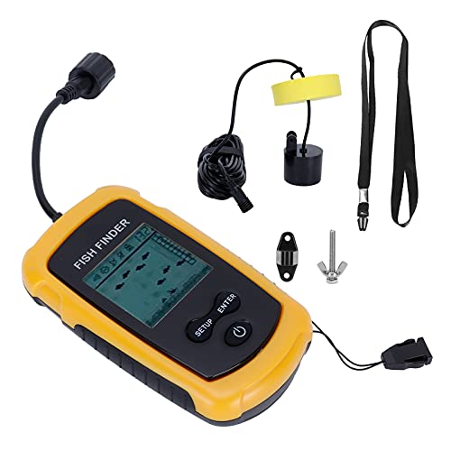 Jeffergarden Sonar Fischfinder, Tragbarer Fischdetektor Multifunktions Batteriesparmodus mit Hintergrundbeleuchtung für das Eisfischereisfischen für das Kajakfischen des Bootsfischens von Jeffergarden