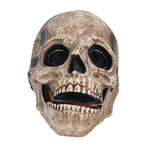 Totenkopf Maske, Vivid Halloween Maske Latex für Party zu Weihnachten zu Ostern(33 * 22 * 5cm-Gelb) von Jeffergarden