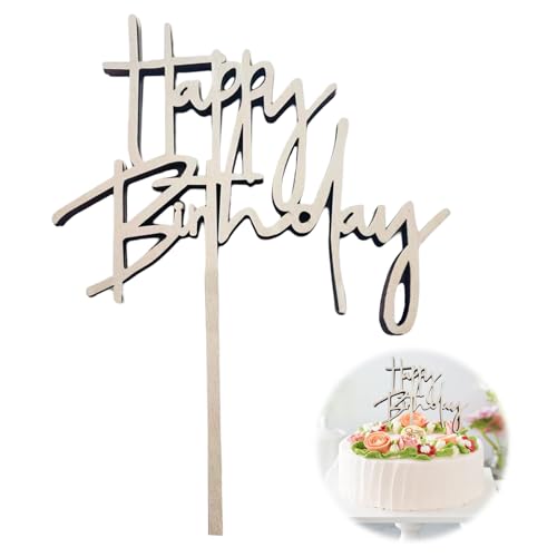 1 Stück Tortendeko Geburtstag Holz,Cake Topper Happy Birthday aus Holz,Happy Birthday Cake Topper,Tortendeko Kuchendeko Cupcake Kuchen Torten Geburtstag Party für Kinder und Erwachsene 1 Stück Tortendeko Geburtstag Holz,Cake Topper Happy Birthday aus Holz,Happy Birthday Cake Topper,Tortendeko Kuchendeko Cupcake Kuchen Torten Geburtstag Party für Kinder und Erwachsene von JeiibrZui