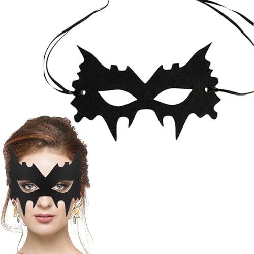 JeiibrZui Schwarze Fledermausmaske, Halloween Fledermaus Augenmaske, schwarze Batwoman Maske, Halloween Maskerade Masken, halbe Gesichtsmaske für Erwachsene Halloween, Cosplay, Faschingsparty, Spiel, JeiibrZui Schwarze Fledermausmaske, Halloween Fledermaus Augenmaske, schwarze Batwoman Maske, Halloween Maskerade Masken, halbe Gesichtsmaske für Erwachsene Halloween, Cosplay, Faschingsparty, Spiel, von JeiibrZui
