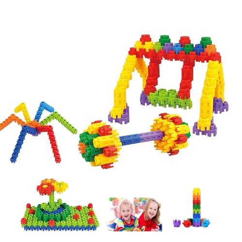 Jelaqmot Endless Fun with Snap-Together Hexagon Building Blocks, Indoor & Outdoor Blocks for Kids Games,Interlocking Building Blocks (180pcs) von Jelaqmot