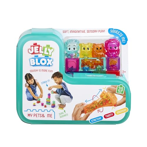 Jelly Blox - My Pets and Me Set, Mein Haustier und ich Set, 20 weiche Spielblöcke, Konstruktionsspielzeug für Kinder ab 2 Jahren, Dehnbare, weiche & Flexible Blöcke Jelly Blox - My Pets and Me Set, Mein Haustier und ich Set, 20 weiche Spielblöcke, Konstruktionsspielzeug für Kinder ab 2 Jahren, Dehnbare, weiche & Flexible Blöcke von Jelly Blox