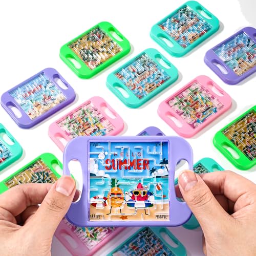 JellyArch Mini-Labyrinth-Puzzle, Großpackung für Kinder, Sommer, Hawaii, Partyzubehör, kleines Labyrinth-Würfel-Spiel, pädagogisches Handpuzzle, Reisespiele, Abschlussfeier, Klassenzimmer, Geschenke von JellyArch