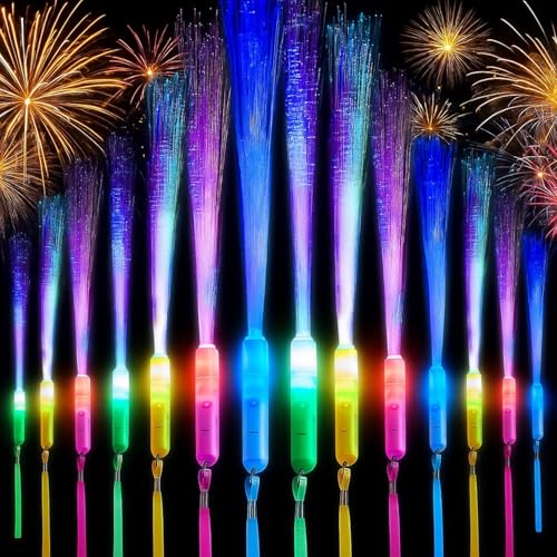 Jellybibo Glasfaserstäbe für Kinder, 7 blinkende LED-Farben, 3 Modi, leuchtende Blinkstäbe, Leuchtstäbe für Weihnachten, Konzerte, Geburtstag, Hochzeit, Partygeschenke, leuchtet im Dunkeln Spielzeug Jellybibo Glasfaserstäbe für Kinder, 7 blinkende LED-Farben, 3 Modi, leuchtende Blinkstäbe, Leuchtstäbe für Weihnachten, Konzerte, Geburtstag, Hochzeit, Partygeschenke, leuchtet im Dunkeln Spielzeug von Jellybibo